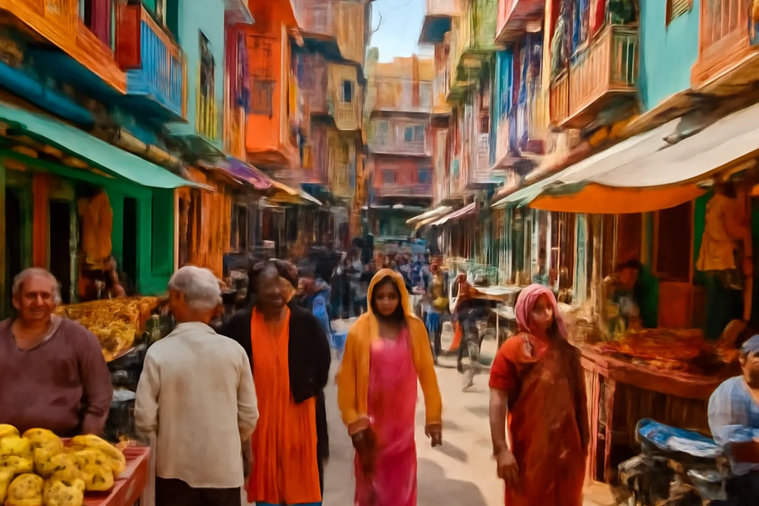 Rue coloniale de Pondichery avec architecture franco-tamoule, quotidien d'une expatriee francaise