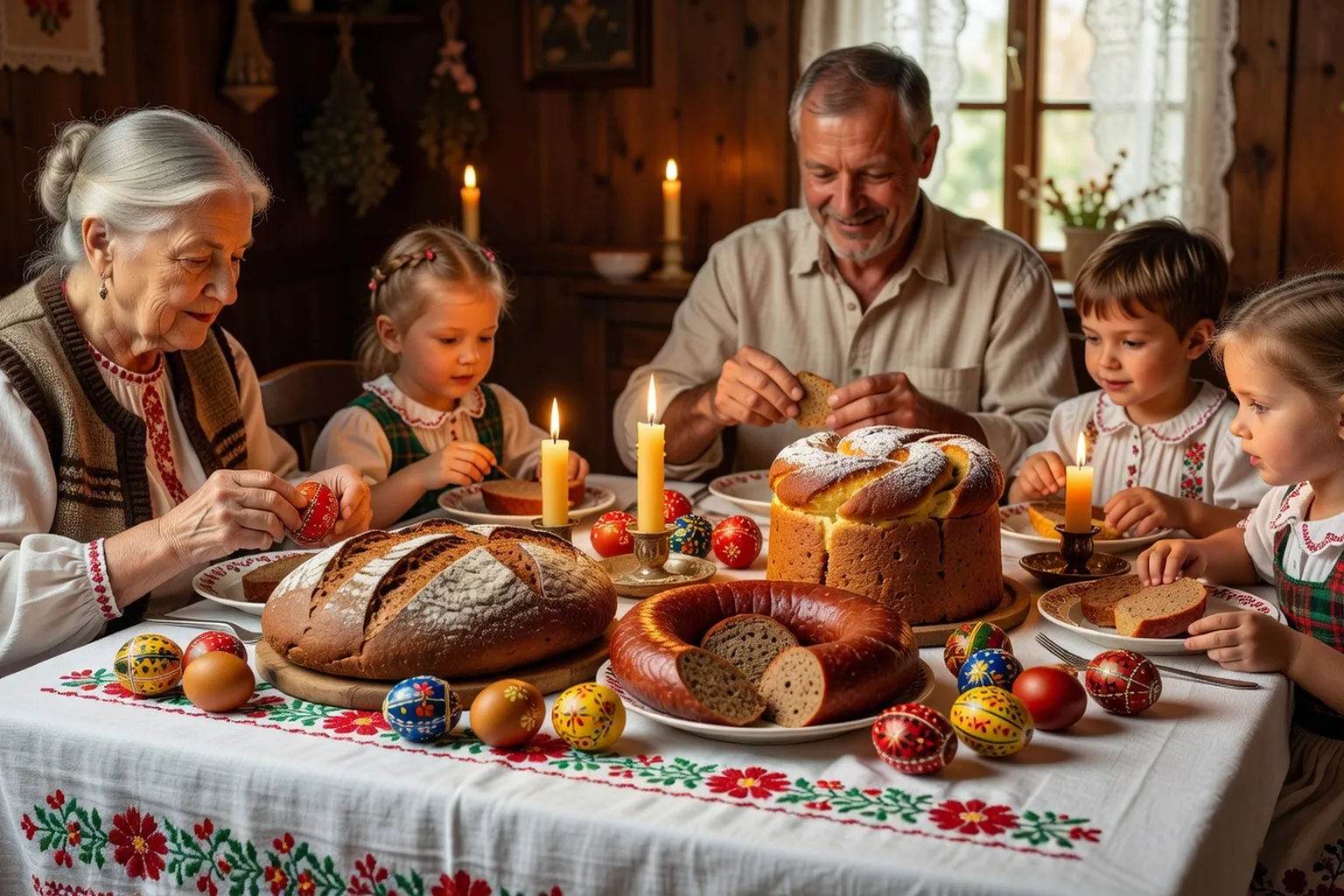 Petit-dejeuner de Paques traditionnel polonais